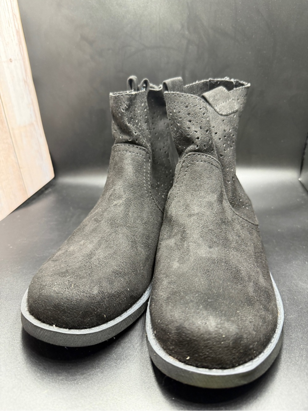 Arizona Jeans Black Suede Ankle Boots